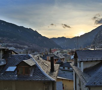 Закат в Пиренеях