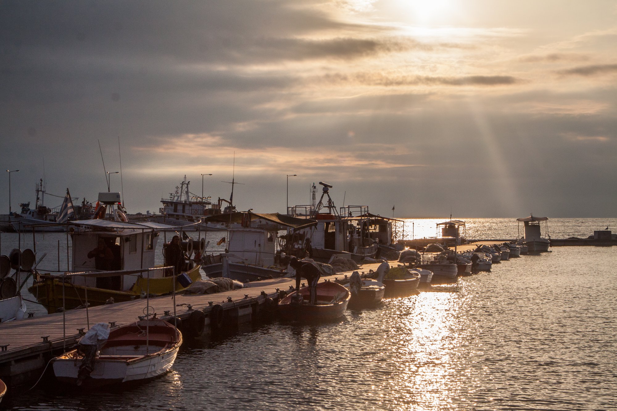 Закат в порту