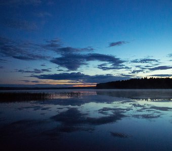 Закат на озере Симагинское