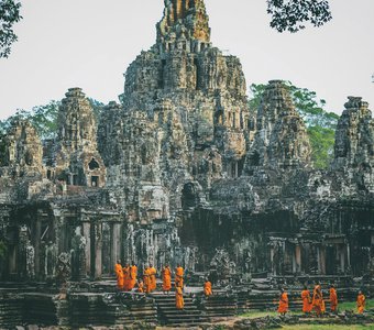 Храм Байон в Камбодже.