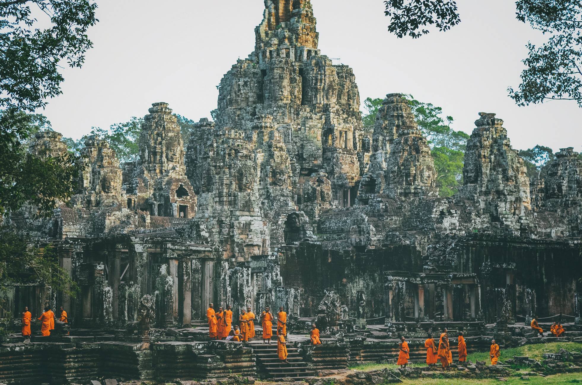 Храм Байон в Камбодже.