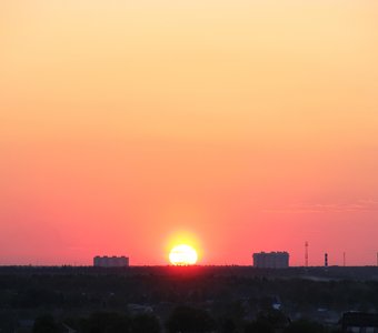 Закат солнца в Московской области