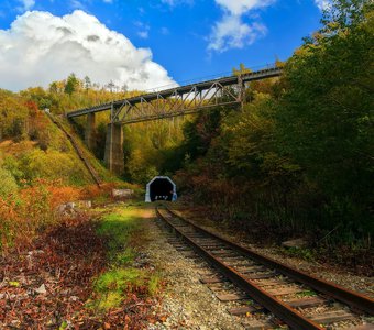 The former railway line Kholmsk - Yuzhno-Sakhalinsk.