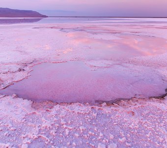 Кояшское Розовое озеро на закате