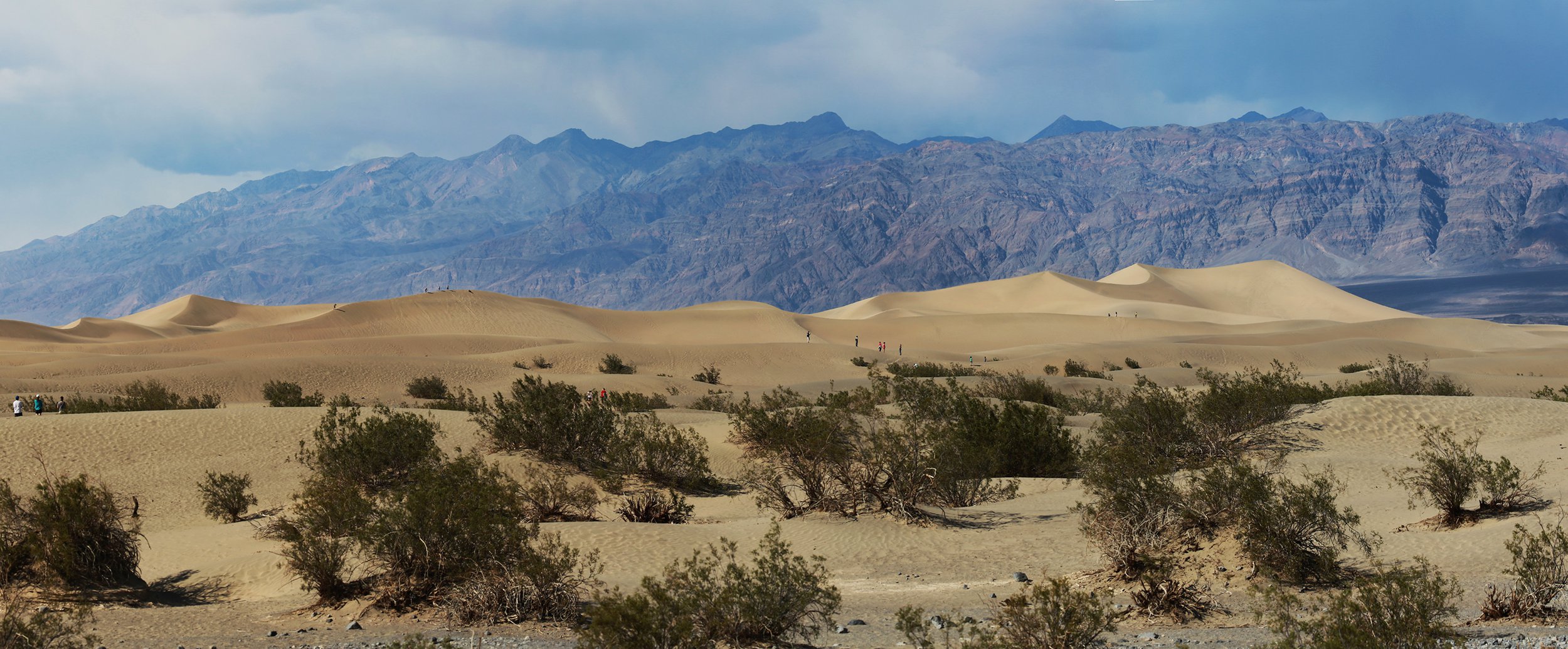 Панорамы Долины смерти. Песчаные дюны - Mesquite Flat Sand Dunes