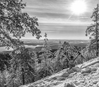 Winter day in the mountains