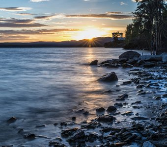 Sunset on the lake