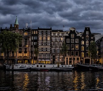 Evening on the river Amstel