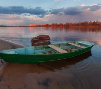 Лодочки в закате.