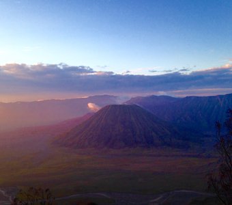 Sunrise over the Bromo volcano