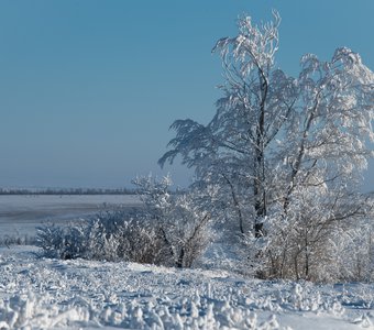 Зима в Предуральский степи