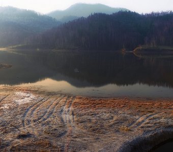 Mountain Lake. Sakhalin.