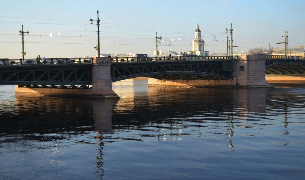 Дворцовый мост в ноябре.