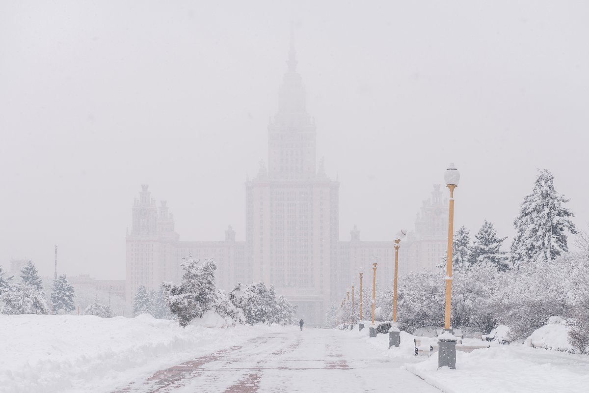 москва утро зима