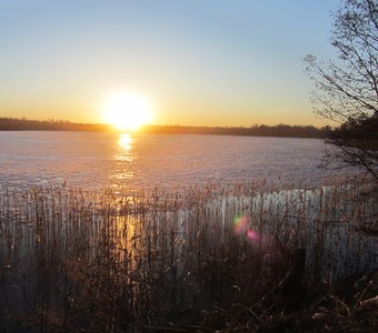 Закат на озере Спастер