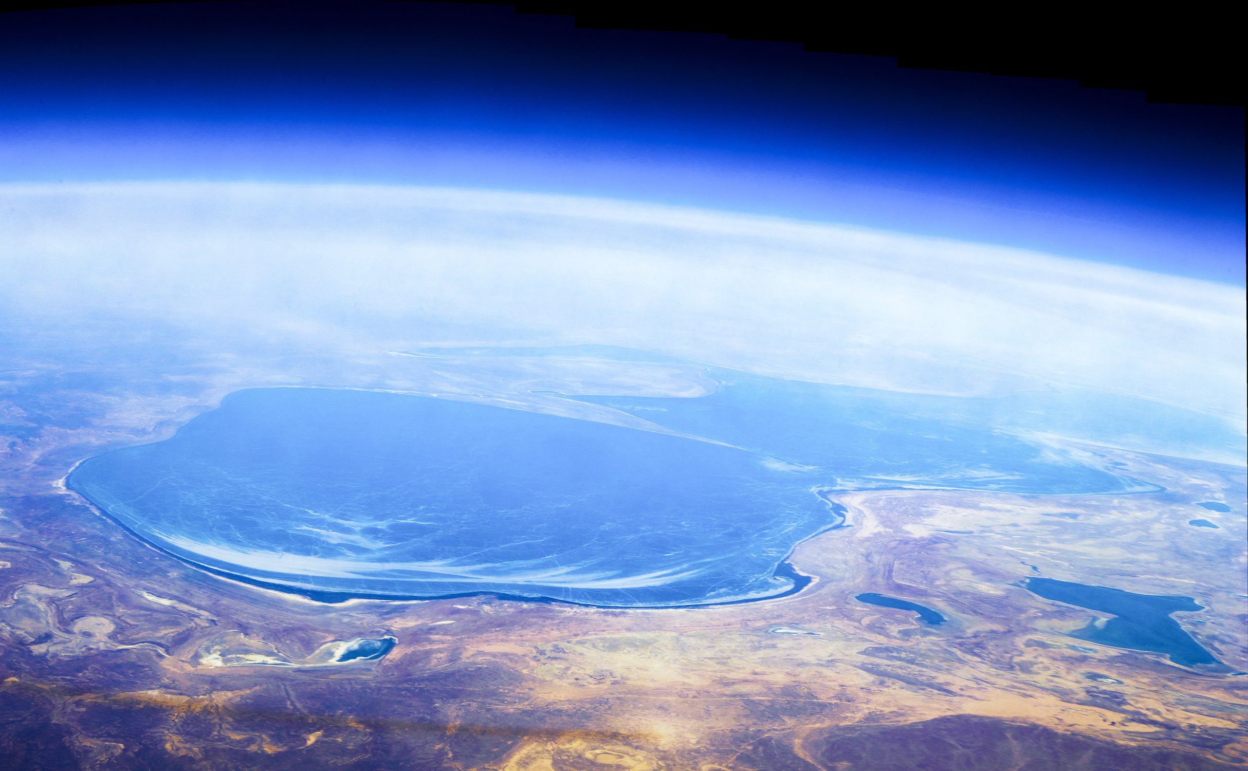 Аральское Море с высоты 10 000м