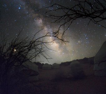 Млечный путь над пустыней Кызылкум, Узбекистан.