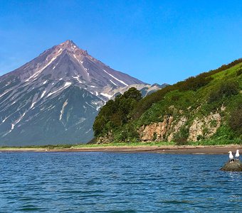 Вид на вулкан Вилючинский с одноимённой бухты