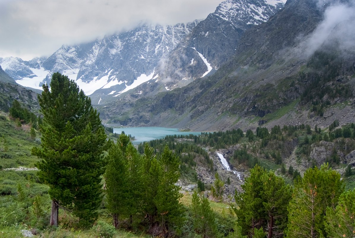 Водопад Мультинские озёра Республика Алтай