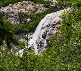 Ледник и водопад "Алибек" (Домбай)