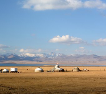 На озере Сон-Куль, Кыргызстан