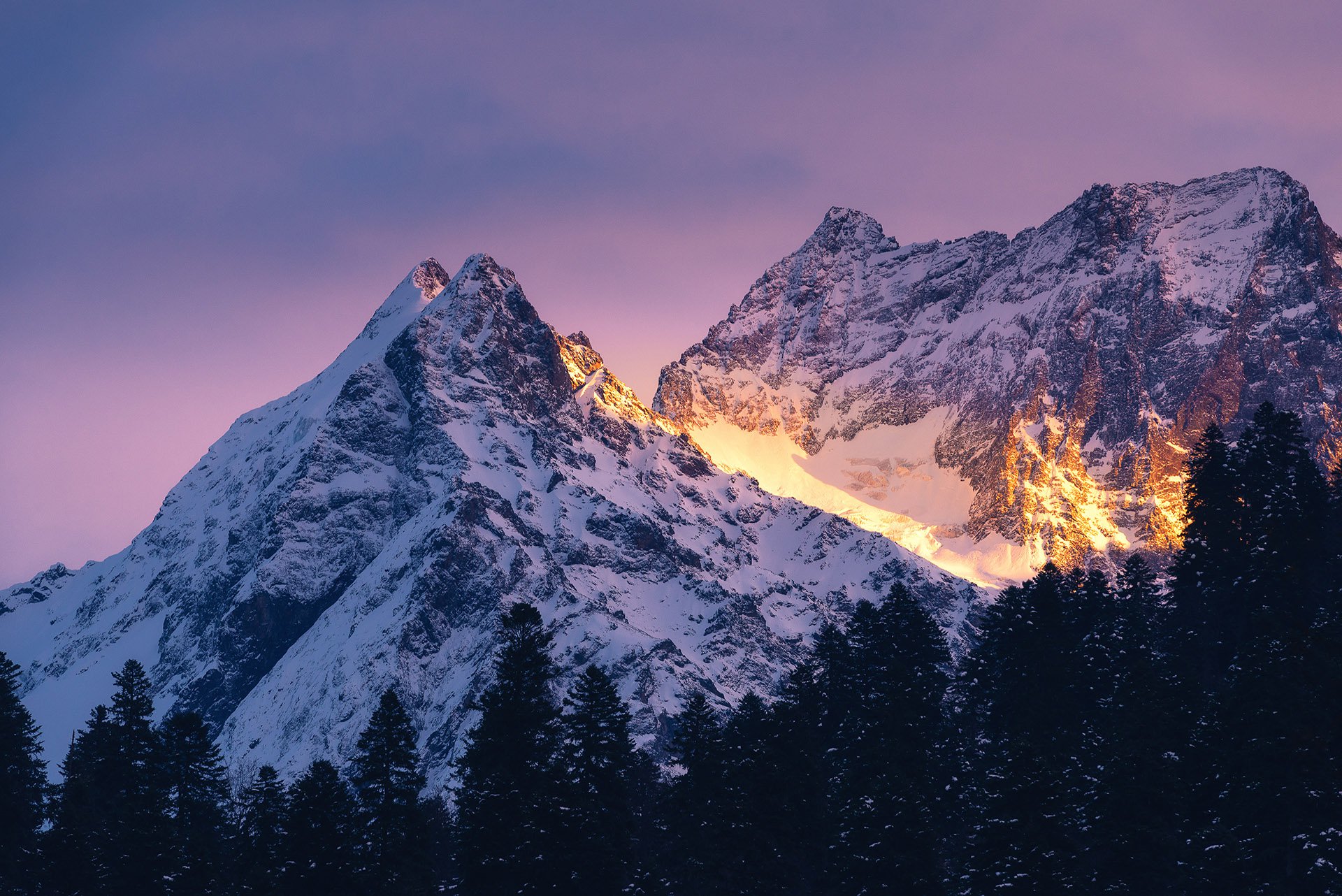 Горы домбай фото