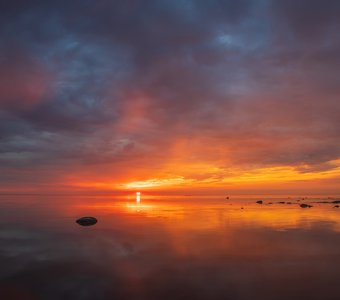 Закат на финском заливе