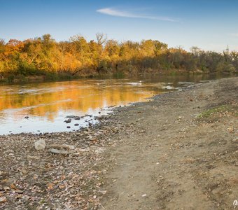 В реке Северский Донец существенно упал уровень воды