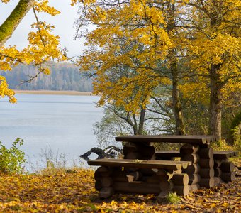 Осенью на берегу озера