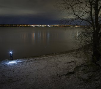Ночная осенняя рыбалка в окрестностях Новосибирска