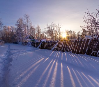 На даче