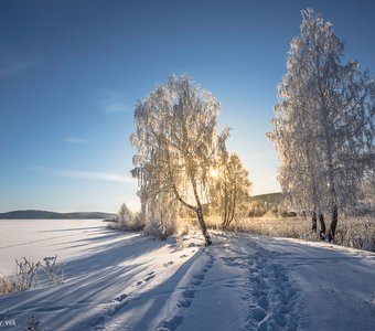 На дамбе