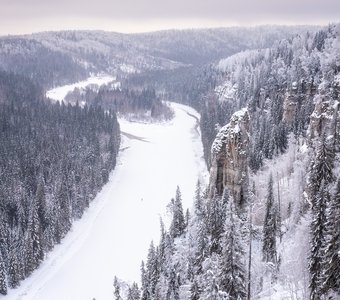 Зима на Усьвинских столбах