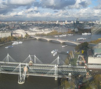 Мосты Темзы. Вид с Лондонского глаза.