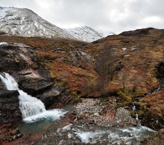 Waterfalls in the Glencoe valley