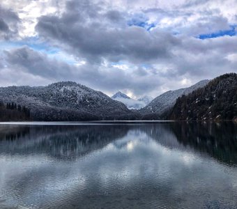 Отражение Альп в озере Альпзее