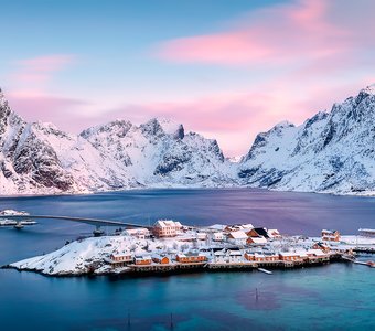 Лофотенские острова на рассвете. Норвегия