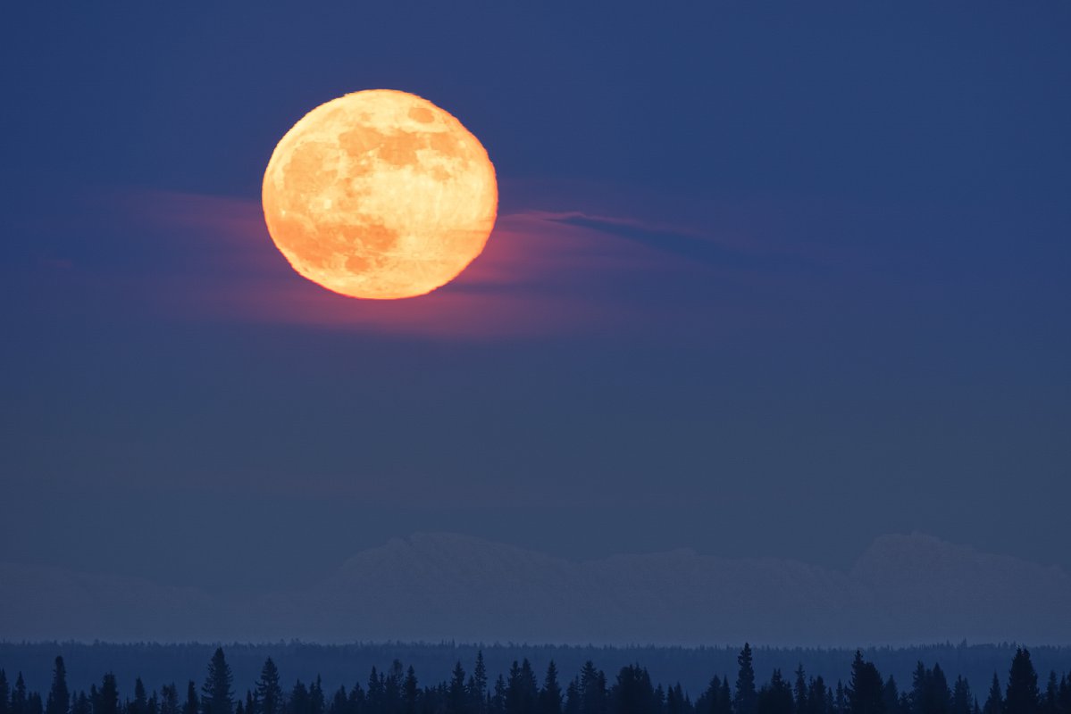 Восход Луны в Северном полушарии