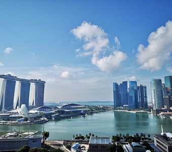 Вид из окна отеля в Сингапуре