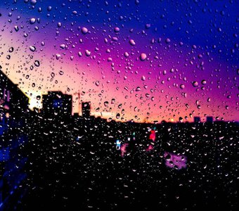 закат после дождя