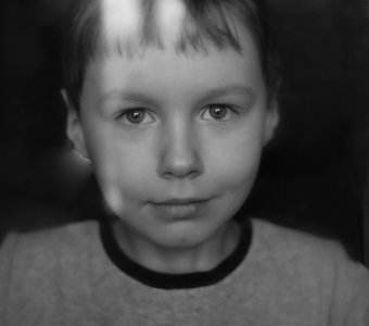 черно-белый портрет