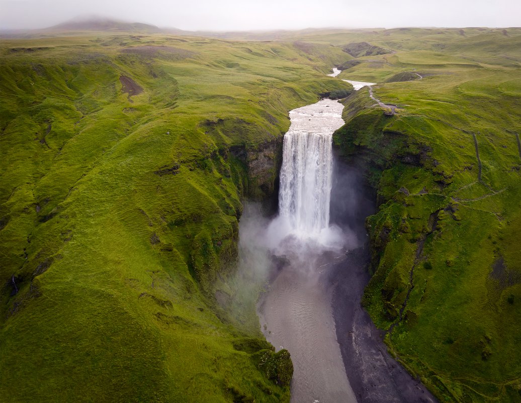 водопады исландии