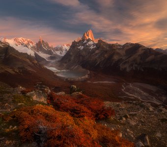 Patagonia in red