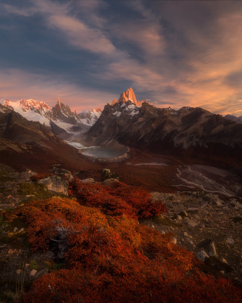 Patagonia in red