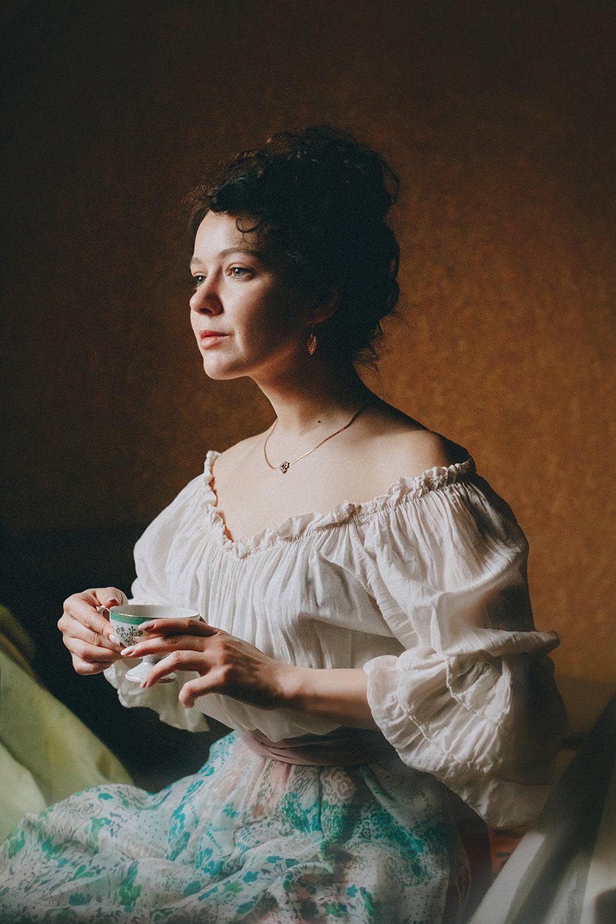 Автопортрет чаепитие