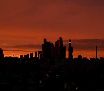 Закат над Москва Сити