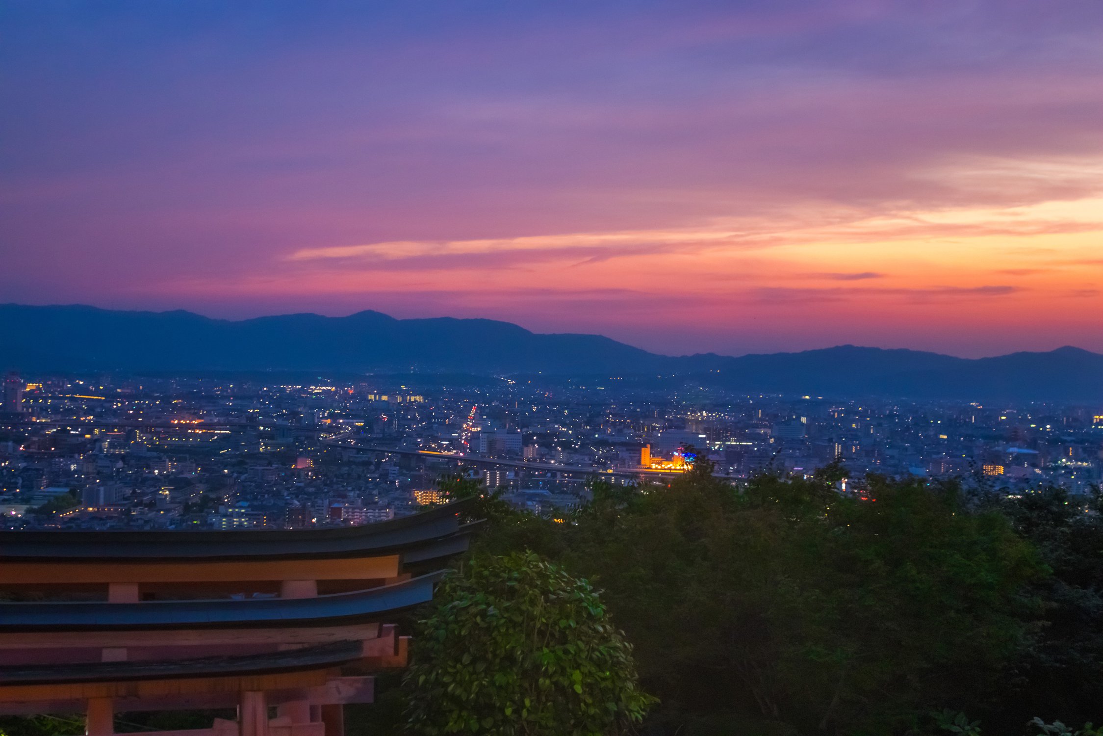 Киото на закате