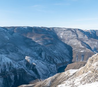 Сулакский каньон зимой