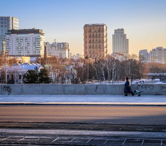 Морозный вечер в Екатеринбурге