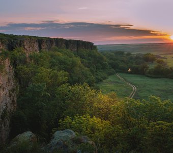 Закат на Зайцевских скалах